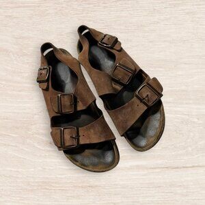 Birkenstock Milano Brown Suede Sandals Women’s 7 / EU 38